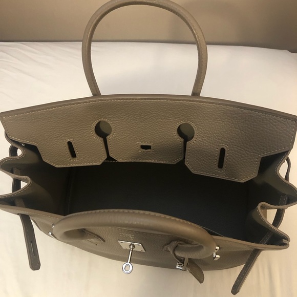 Hermes Birkin grey and silver 30 inch hermes special order / cartera Hermes - Picture 6 of 12